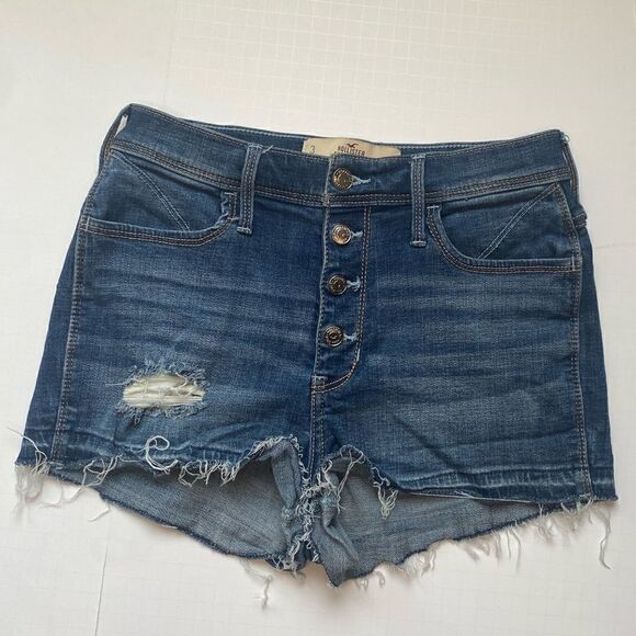Hollister Short-Short Denim Stretch Size 3/26” - Picture 1 of 4